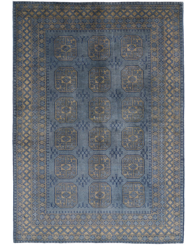 Revival 6' 9" X 9' 5" Hand Knotted Wool Rug 6' 9" X 9' 5" (206 X 287) / Blue / Wool