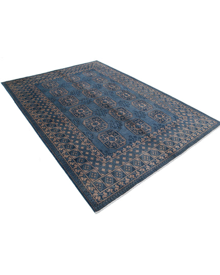 Revival 6' 8" X 9' 5" Hand Knotted Wool Rug 6' 8" X 9' 5" (203 X 287) / Blue / Wool