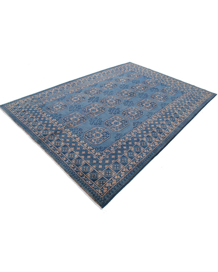 Revival 6' 8" X 9' 5" Hand Knotted Wool Rug 6' 8" X 9' 5" (203 X 287) / Blue / Wool