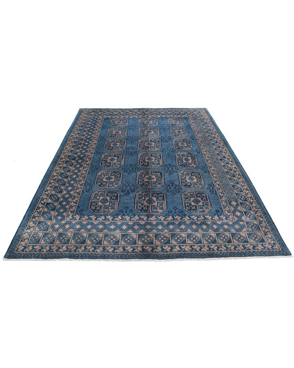 Revival 6' 8" X 9' 5" Hand Knotted Wool Rug 6' 8" X 9' 5" (203 X 287) / Blue / Wool
