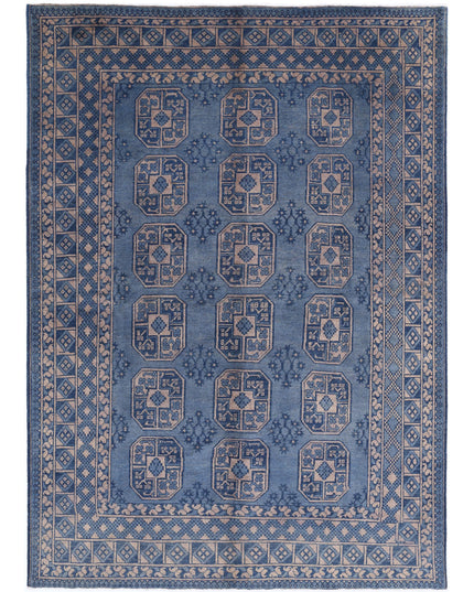 Revival 6' 8" X 9' 5" Hand Knotted Wool Rug 6' 8" X 9' 5" (203 X 287) / Blue / Wool