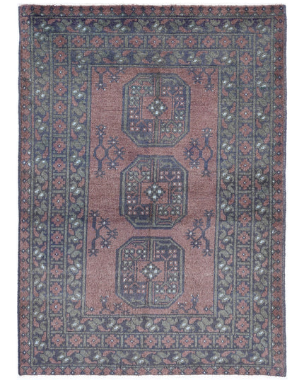 Revival 3' 2" X 4' 9" Hand Knotted Wool Rug 3' 2" X 4' 9" (97 X 145) / Brown / Wool