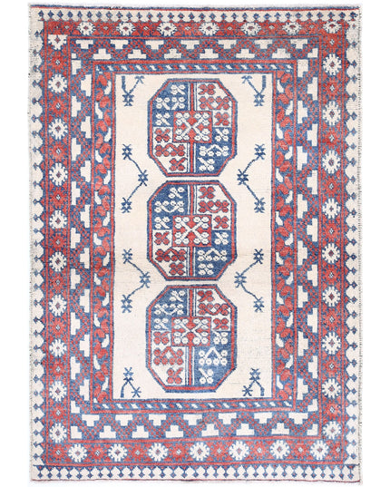 Revival 3' 2" X 4' 8" Hand Knotted Wool Rug 3' 2" X 4' 8" (97 X 142) / Taupe / Wool
