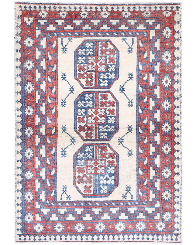 Revival 3' 2" X 4' 8" Hand Knotted Wool Rug 3' 2" X 4' 8" (97 X 142) / Taupe / Wool
