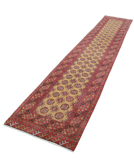 Revival 2' 6" X 12' 5" Hand Knotted Wool Rug 2' 6" X 12' 5" (76 X 379) / Gold / Wool