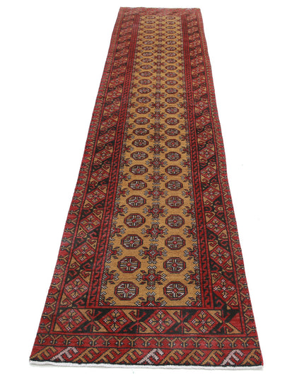 Revival 2' 6" X 12' 5" Hand Knotted Wool Rug 2' 6" X 12' 5" (76 X 379) / Gold / Wool