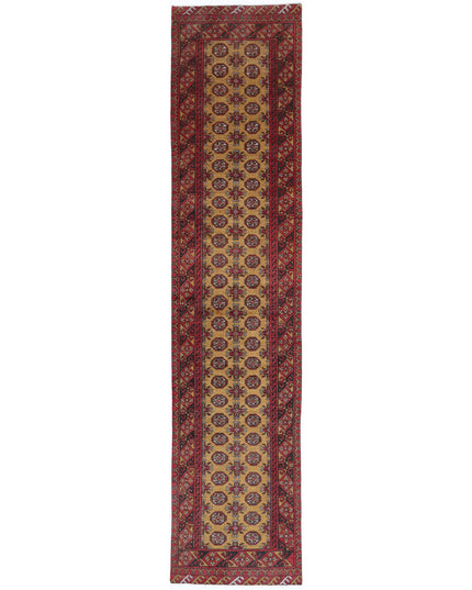 Revival 2' 6" X 12' 5" Hand Knotted Wool Rug 2' 6" X 12' 5" (76 X 379) / Gold / Wool