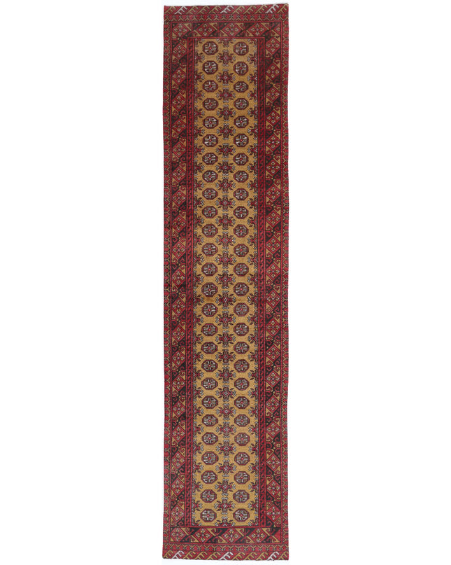 Revival 2' 6" X 12' 5" Hand Knotted Wool Rug 2' 6" X 12' 5" (76 X 379) / Gold / Wool