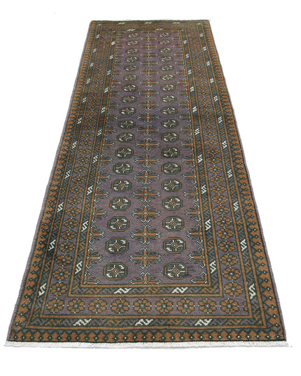 Revival 2' 9" X 9' 6" Hand Knotted Wool Rug 2' 9" X 9' 6" (84 X 290) / Purple / Wool