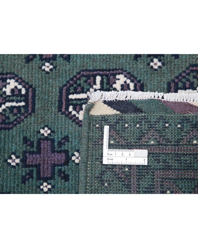 Revival 2' 7" X 9' 9" Hand Knotted Wool Rug 2' 7" X 9' 9" (79 X 297) / Green / Wool