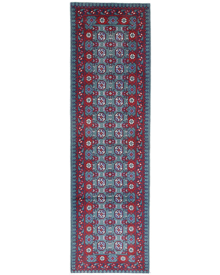 Revival 2' 8" X 9' 3" Hand Knotted Wool Rug 2' 8" X 9' 3" (81 X 282) / Green / Wool