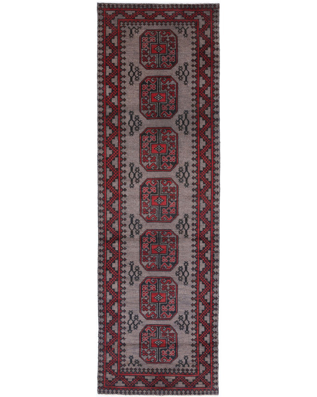 Revival 2' 7" X 9' 2" Hand Knotted Wool Rug 2' 7" X 9' 2" (79 X 280) / Grey / Wool