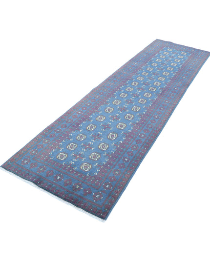 Revival 2' 9" X 9' 7" Hand Knotted Wool Rug 2' 9" X 9' 7" (84 X 292) / Blue / Wool