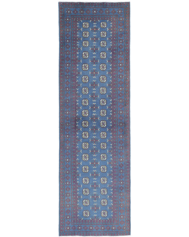 Revival 2' 9" X 9' 7" Hand Knotted Wool Rug 2' 9" X 9' 7" (84 X 292) / Blue / Wool