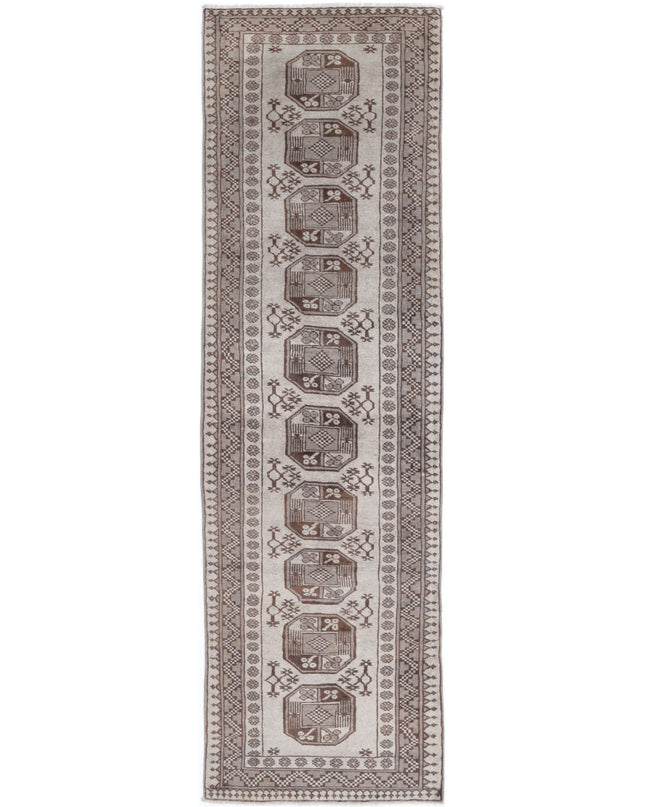 Revival 2' 8" X 9' 4" Hand Knotted Wool Rug 2' 8" X 9' 4" (81 X 284) / Grey / Wool