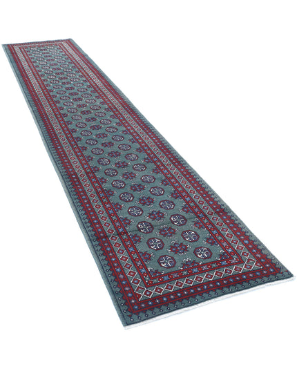 Revival 2' 7" X 12' 7" Hand Knotted Wool Rug 2' 7" X 12' 7" (79 X 383) / Green / Wool