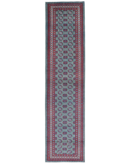 Revival 2' 7" X 12' 7" Hand Knotted Wool Rug 2' 7" X 12' 7" (79 X 383) / Green / Wool