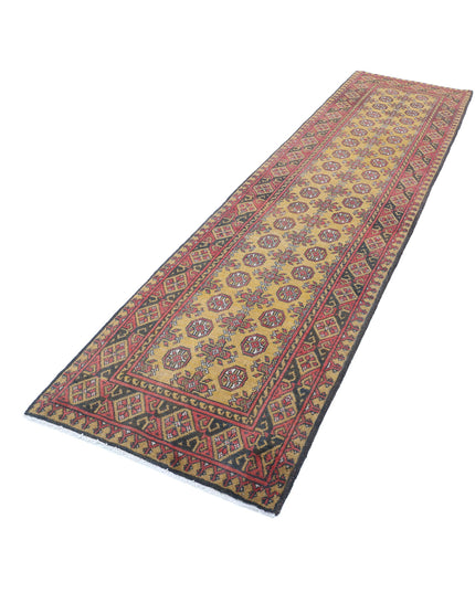 Revival 2' 8" X 10' 9" Hand Knotted Wool Rug 2' 8" X 10' 9" (81 X 328) / Gold / Wool