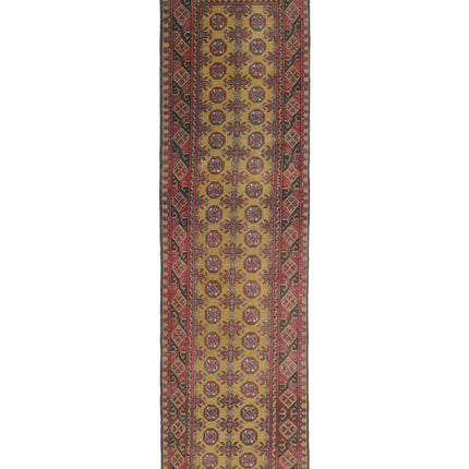 Revival 2' 8" X 10' 9" Hand Knotted Wool Rug 2' 8" X 10' 9" (81 X 328) / Gold / Wool