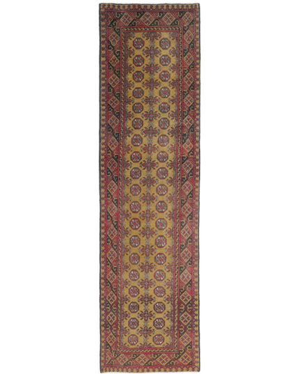 Revival 2' 8" X 10' 9" Hand Knotted Wool Rug 2' 8" X 10' 9" (81 X 328) / Gold / Wool