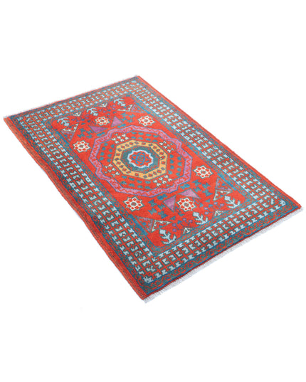 Revival 2' 7" X 3' 9" Hand Knotted Wool Rug 2' 7" X 3' 9" (79 X 114) / Rust / Wool