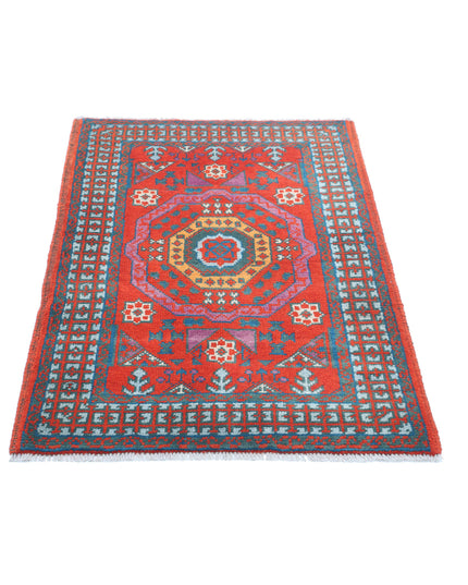 Revival 2' 7" X 3' 9" Hand Knotted Wool Rug 2' 7" X 3' 9" (79 X 114) / Rust / Wool