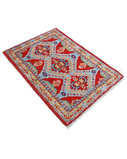 Revival 2' 10" X 3' 10" Hand Knotted Wool Rug 2' 10" X 3' 10" (86 X 117) / Red / Wool