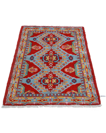 Revival 2' 10" X 3' 10" Hand Knotted Wool Rug 2' 10" X 3' 10" (86 X 117) / Red / Wool