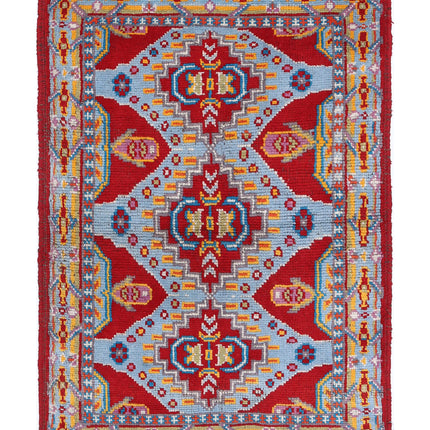 Revival 2' 10" X 3' 10" Hand Knotted Wool Rug 2' 10" X 3' 10" (86 X 117) / Red / Wool