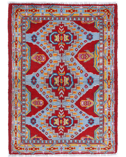 Revival 2' 10" X 3' 10" Hand Knotted Wool Rug 2' 10" X 3' 10" (86 X 117) / Red / Wool