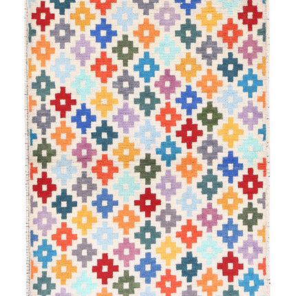 Revival 2' 9" X 4' 0" Hand Knotted Wool Rug 2' 9" X 4' 0" (84 X 122) / Ivory / Wool