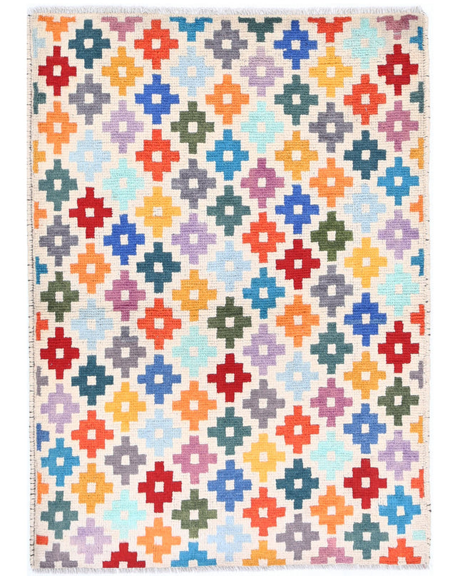 Revival 2' 9" X 4' 0" Hand Knotted Wool Rug 2' 9" X 4' 0" (84 X 122) / Ivory / Wool