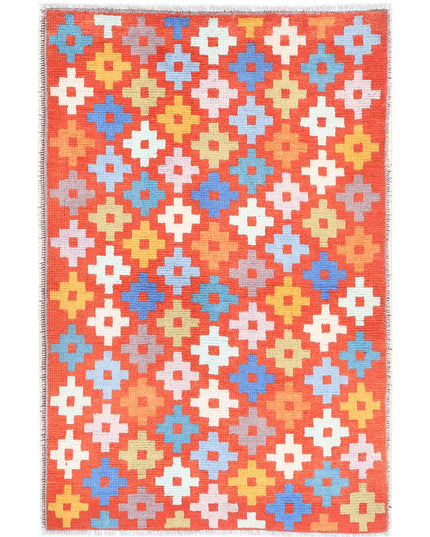 Revival 2' 7" X 3' 10" Hand Knotted Wool Rug 2' 7" X 3' 10" (79 X 117) / Rust / Wool