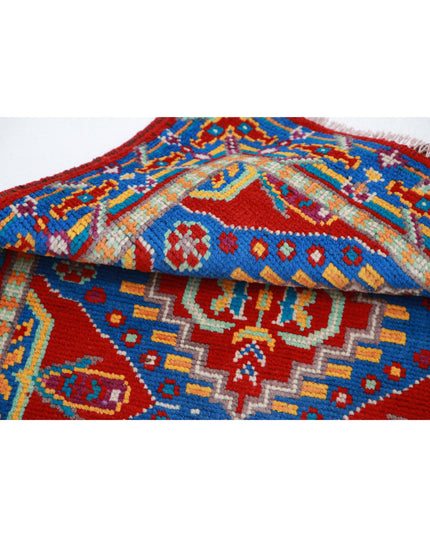 Revival 2' 8" X 3' 10" Hand Knotted Wool Rug 2' 8" X 3' 10" (81 X 117) / Red / Wool