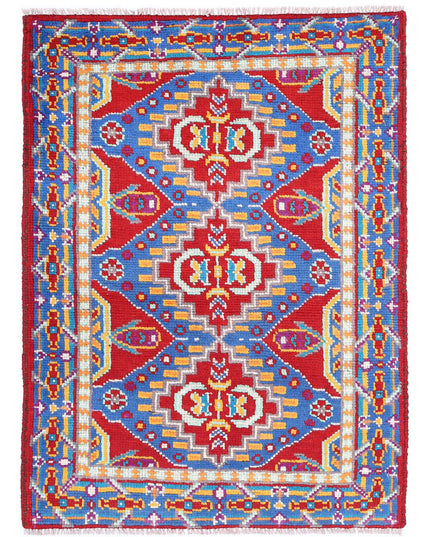 Revival 2' 8" X 3' 10" Hand Knotted Wool Rug 2' 8" X 3' 10" (81 X 117) / Red / Wool