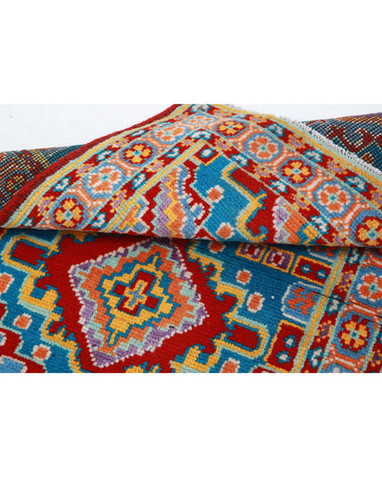 Revival 2' 8" X 4' 0" Hand Knotted Wool Rug 2' 8" X 4' 0" (81 X 122) / Teal / Wool