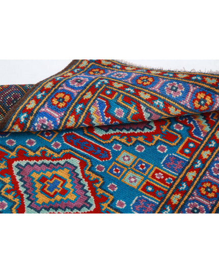 Revival 2' 9" X 4' 0" Hand Knotted Wool Rug 2' 9" X 4' 0" (84 X 122) / Teal / Wool