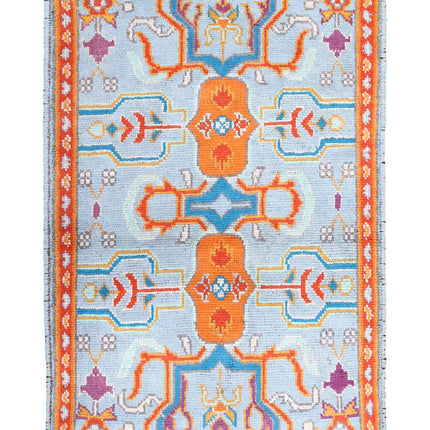 Revival 2' 8" X 4' 0" Hand Knotted Wool Rug 2' 8" X 4' 0" (81 X 122) / Blue / Wool