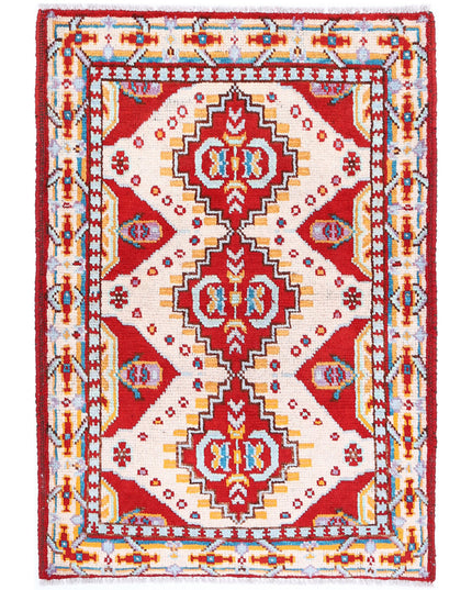 Revival 2' 8" X 3' 11" Hand Knotted Wool Rug 2' 8" X 3' 11" (81 X 119) / Ivory / Wool