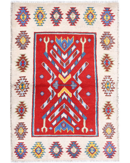 Revival 2' 10" X 4' 1" Hand Knotted Wool Rug 2' 10" X 4' 1" (86 X 124) / Ivory / Wool