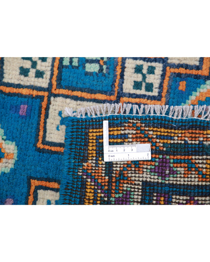 Revival 2' 9" X 3' 10" Hand Knotted Wool Rug 2' 9" X 3' 10" (84 X 117) / Teal / Wool