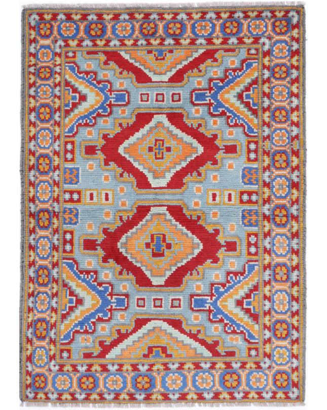 Revival 2' 8" X 3' 11" Hand Knotted Wool Rug 2' 8" X 3' 11" (81 X 119) / Blue / Wool