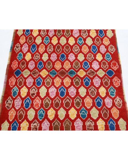 Revival 2' 9" X 4' 0" Hand Knotted Wool Rug 2' 9" X 4' 0" (84 X 122) / Red / Wool
