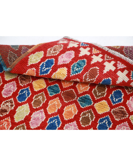 Revival 2' 9" X 4' 0" Hand Knotted Wool Rug 2' 9" X 4' 0" (84 X 122) / Red / Wool