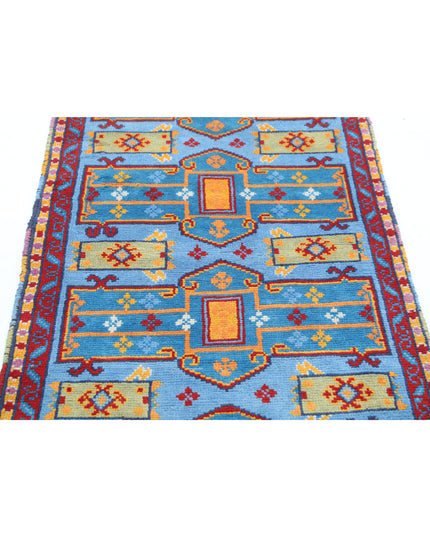 Revival 2' 8" X 3' 10" Hand Knotted Wool Rug 2' 8" X 3' 10" (81 X 117) / Teal / Wool