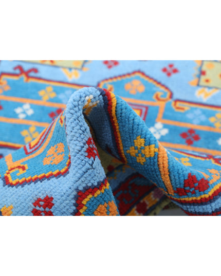 Revival 2' 8" X 3' 10" Hand Knotted Wool Rug 2' 8" X 3' 10" (81 X 117) / Teal / Wool