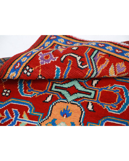 Revival 2' 8" X 3' 11" Hand Knotted Wool Rug 2' 8" X 3' 11" (81 X 119) / Red / Wool