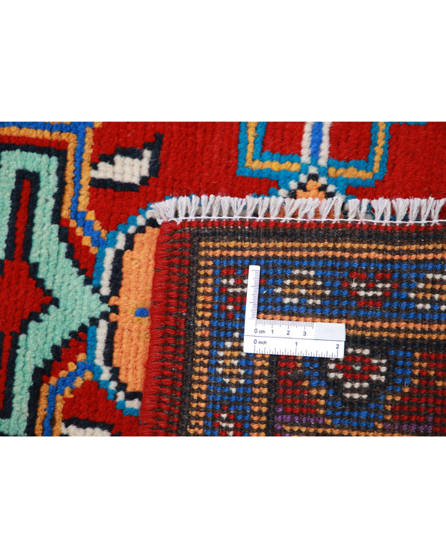 Revival 2' 8" X 3' 11" Hand Knotted Wool Rug 2' 8" X 3' 11" (81 X 119) / Red / Wool