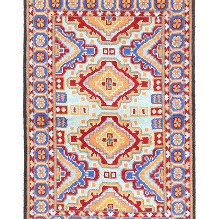 Revival 2' 7" X 4' 0" Hand Knotted Wool Rug 2' 7" X 4' 0" (79 X 122) / Blue / Wool