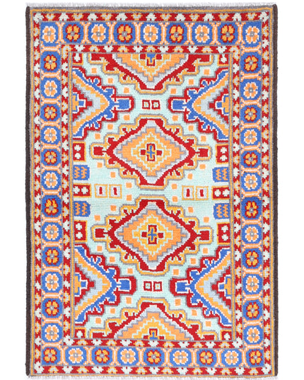 Revival 2' 7" X 4' 0" Hand Knotted Wool Rug 2' 7" X 4' 0" (79 X 122) / Blue / Wool